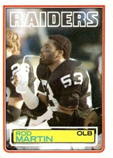 1983 Topps 1983 Topps #304 Rod Martin Los Angeles Raiders