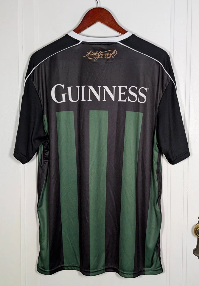 Camiseta de fútbol Guinness negra verde Irlanda talla grande irlandesa cerveza fútbol  Foto 2 de 3
