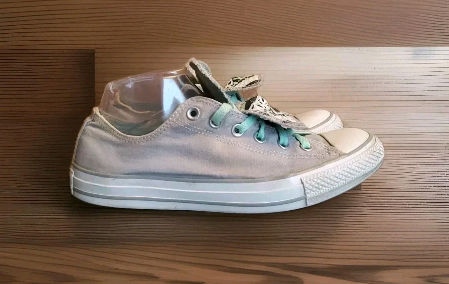 Sneakers basse Converse Chuck Taylor doppia lingua donna taglia 10 grigie