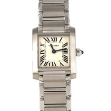 Authentic Cartier Tank Française SM W51008Q3 Stainless Steel Quartz #270-00...