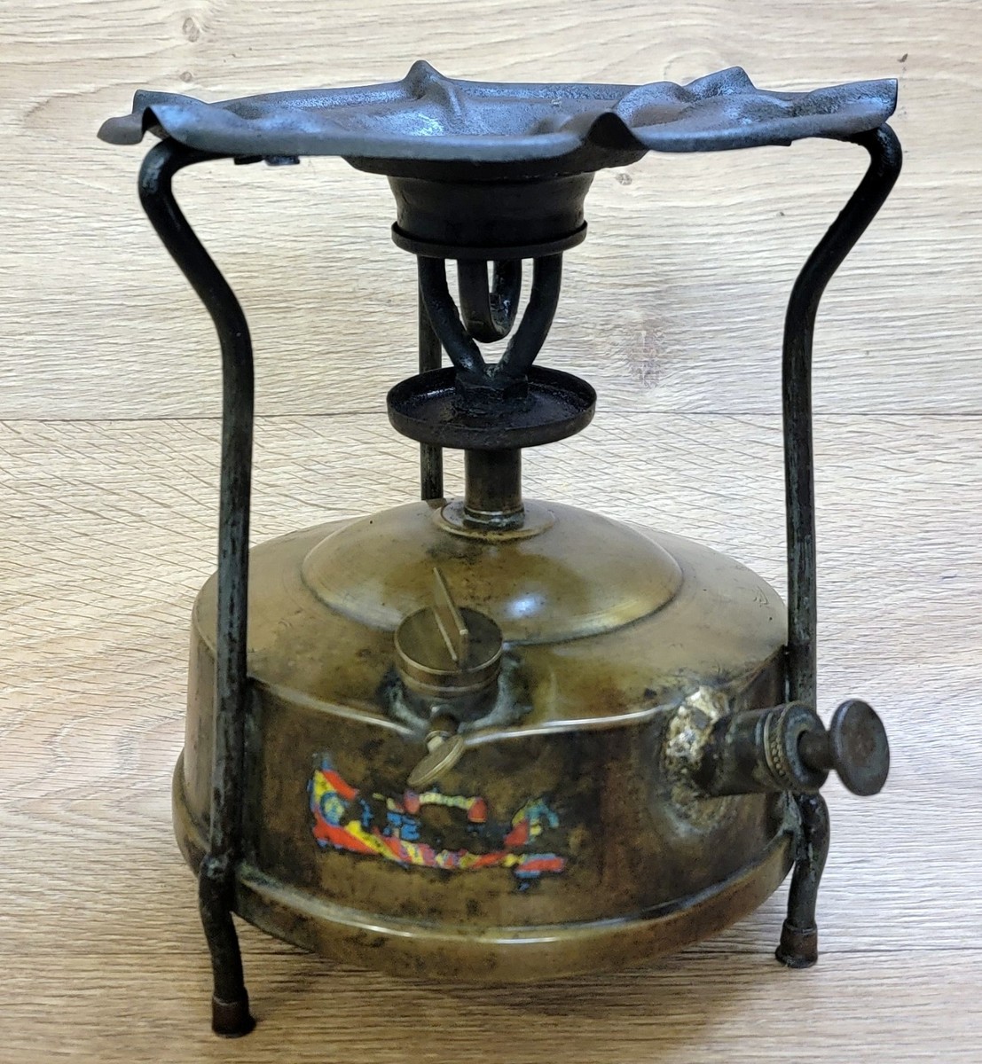 Collectible Original Antique Prabhat Vintage Kerosene Oil Brass