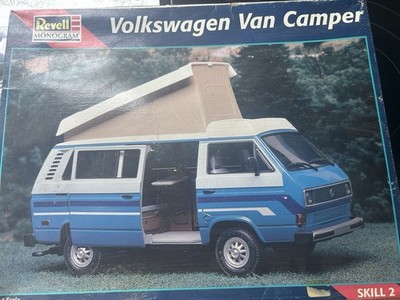 Vtg Revell Monogram Volkswagen Van Camper 1:24 Scale Model Kit 85-7633 Sealed 