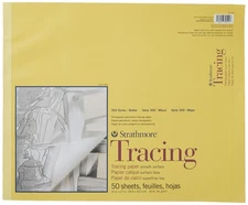 300 Series Tracing Paper Pad Tape Bound 14x17 inches 50 Sheets 25lb/41g - Art...