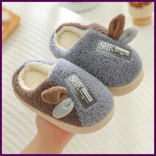 Boys' cotton slippers autumn and winter girls' parent-child shoes indoor