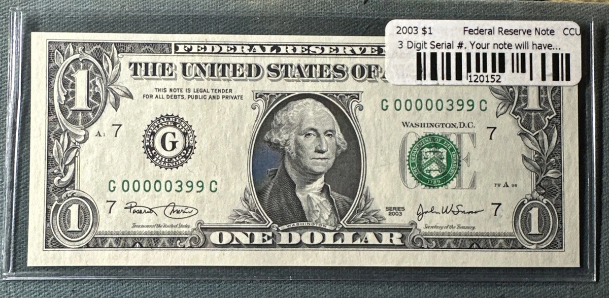 $1 2001 US Federal Reserve Small Notes for sale | eBay