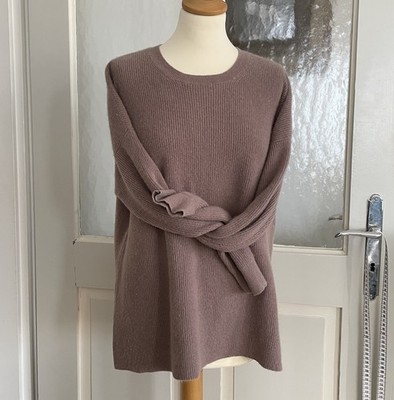 Mrs. HUGS 100% Kaschmir Pullover Mauve Malve  L XL 40/42
