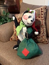 Annalee 1983 Vintage Large 19” Panda Bear w/ Toy Sack “Santa Panda" Made in USA