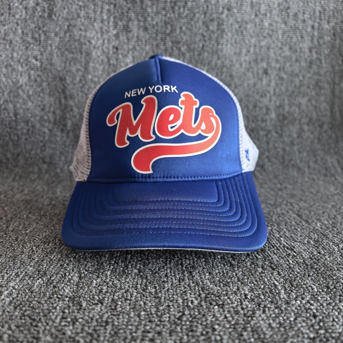 47 Brand New York Mets Trucker Hat Blue White Snapback