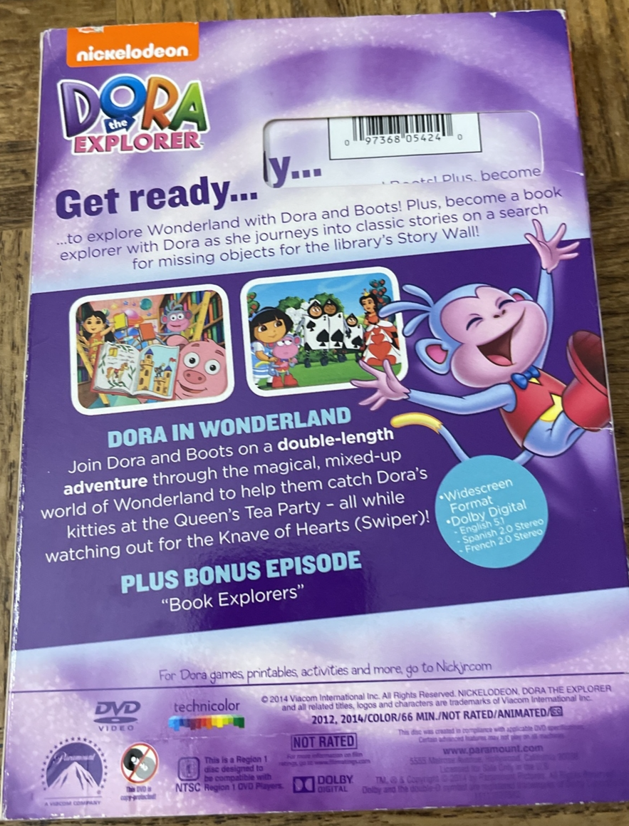 Dora The Explorer In Wonderland DVD WITH RARE SLIPCOVER No Paper