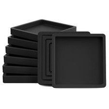 8 Pack 2.5 Inch Non Slip Rubber Furniture Coaster Cups for Hardwood Floors