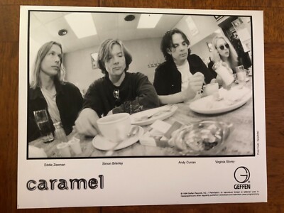 Caramel Vintage 10x8 Press Photo with Eddie Zeeman & Simon Brierley - Geffen