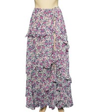 Free People Floral Printed Skirt S 6 Women's Casual Wrap Flared Midi NEW 21789