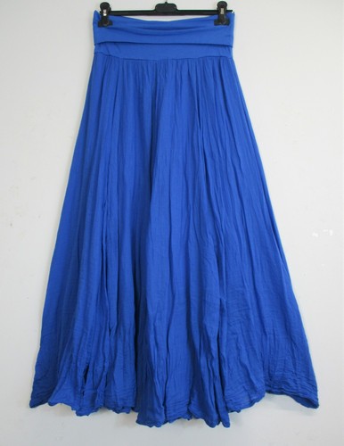 Lagenlook Womens 100% Cotton 1/2 Lined Long Skirt 12 Colours One Size:Regular - Picture 3 of 62