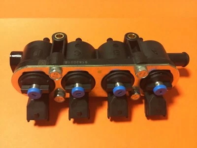 NUOVO RAIL 4 INIETTORI LANDI RENZO TAPPO BLU GPL CONNETTORE MTA FIAT (EURO 5)