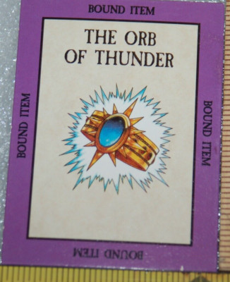 ORIGINAL WARHAMMER FANTASY BOUND ITEM CARD ORB OF THUNDER WORKS ON FLYING OBJCTS