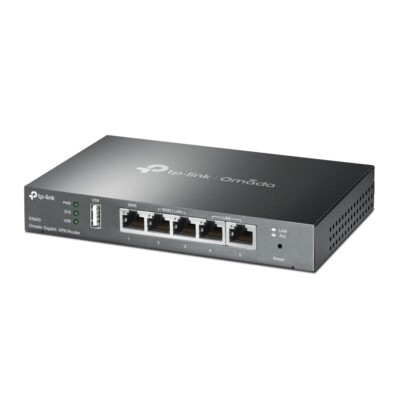 TP-Link ER605 SafeStream Gigabit Multi WAN VPN Router, Schwarz, 5-Port, NEU