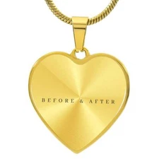 Graphic Heart Pendant + Necklace - Before & After