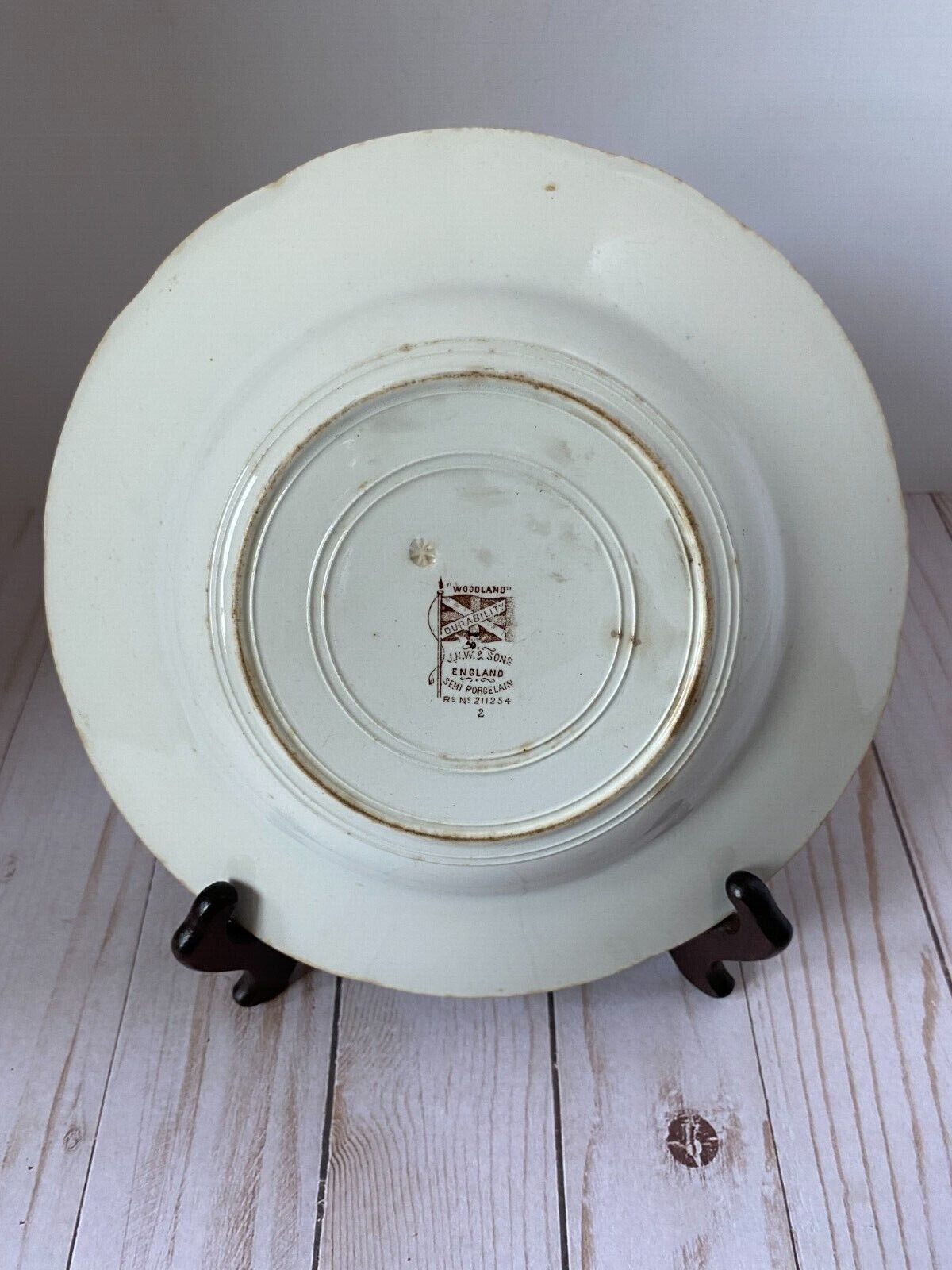 Antique J.H.W. & Sons England Woodland Semi-Porcelain 1893 9