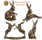 SALE Leonardo Reflections Bronze Hare figurine ornament NEW with damaged box