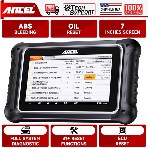 ANCEL MT700 Motorcycle Diagnostic Tool OBD2 Scanner All System ABS OIL EPB Reset - Picture 14 of 15