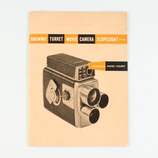 Kodak Brownie Turret Movie Camera Scopesight - Manual Instructions