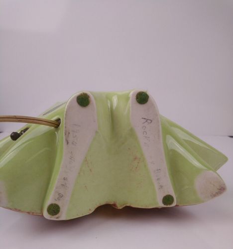 VTG MCM 1950's Underwriters Laboratories Inc Ceramic Leaf Portable Lamp WORKS! - Picture 7 of 9