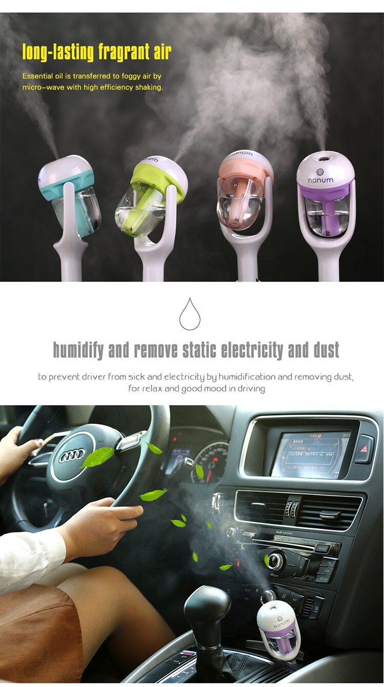 Travel Portable Ultrasonic Aroma Mist Humid