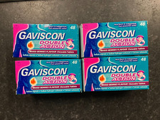 GAVISCON DOUBLE ACTION HEARTBURN&INDIGESTION TABS MIXED BERRIES 4x48 PACK 10/26