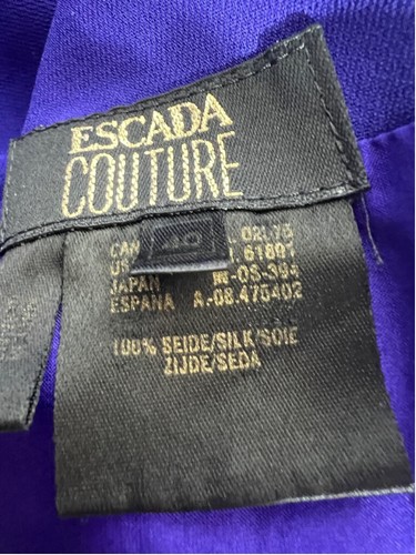 Women's Escada Couture Dress Size 40 Silk Purple - Picture 6 of 8