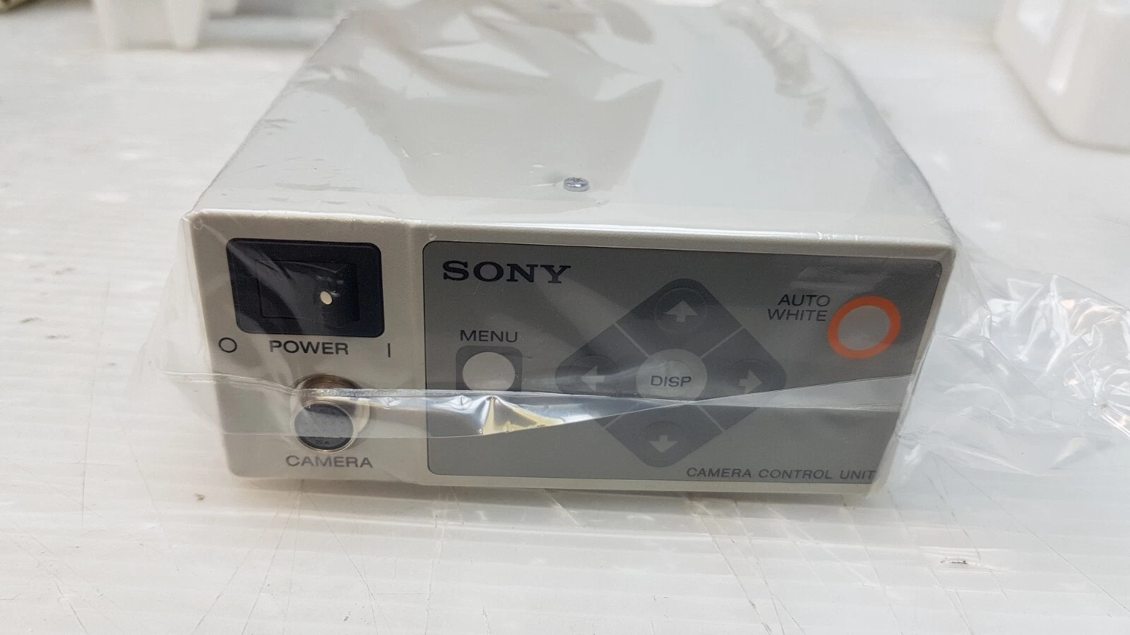 Sony camera control unit front in plastic bag