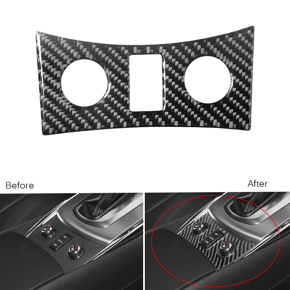 2-Piece Carbon Fiber Radio Console Trim Kit For 2010-2013 Infiniti G37 Sedan (Left-Hand Drive) 4 thumbnail image