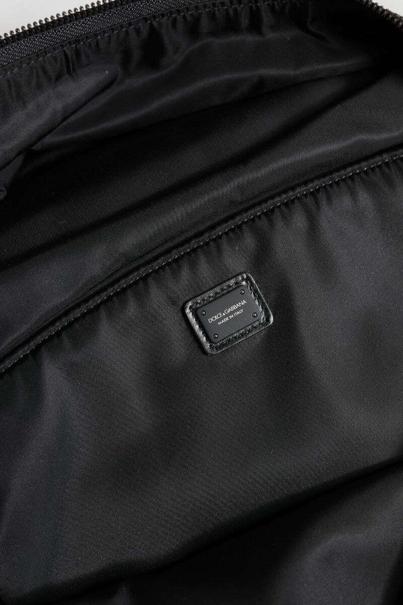 DOLCE & GABBANA Bag Black White DG Crown Logo Nylon Backpack DOLCE & GABBANA Bag Black White DG Crown Logo Nylon Backpack