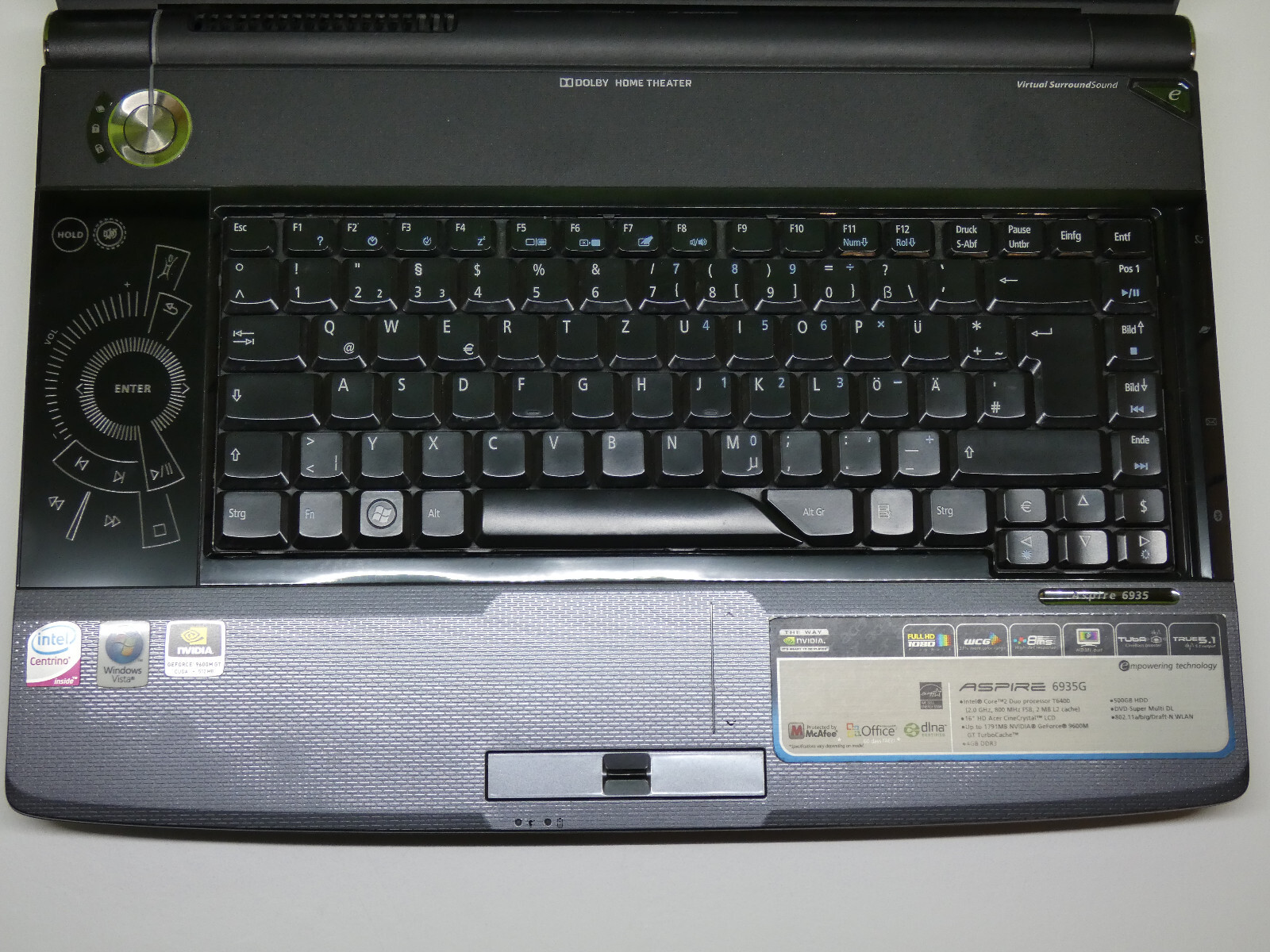 Acer Aspire 6935G Notebook ! Intel Core 6400 / 500GB / GeForce / 16 ...