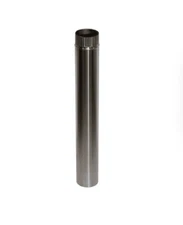 CB-3024-SS 3" Stainless Steel Double Wall Flue Pipe, 24" Long