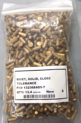 NEW P/N 132368AD5-7 - RIVET, SOLID, CLOSE TOLERANCE (13.4 Ounces) | eBay