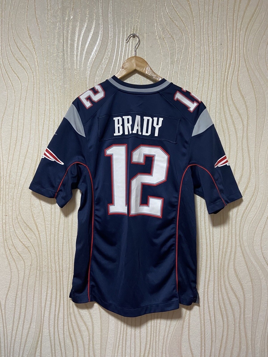 NEW ENGLAND PATRIOTS NFL FOOTBALL SHIRT JERSEY NIKE sz M MEN #12