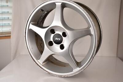 02-04 OEM FORD FOCUS SVT 17x7 Alloy Wheel Rim w/ Center Cap Silver w/light bend