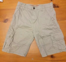 Wrangler Flex Beige Cargo Pockets Casual Classic Length Shorts Boys Sz 14 Reg