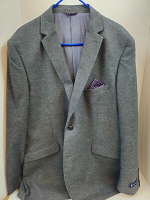 US Polo ASSN. Sports Coat Jacket 48R Motion Stretch Pocket Square