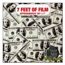 Hydrographic film Medium $100 Dollar Bills hydro dipping 7' x 20" hydro dip