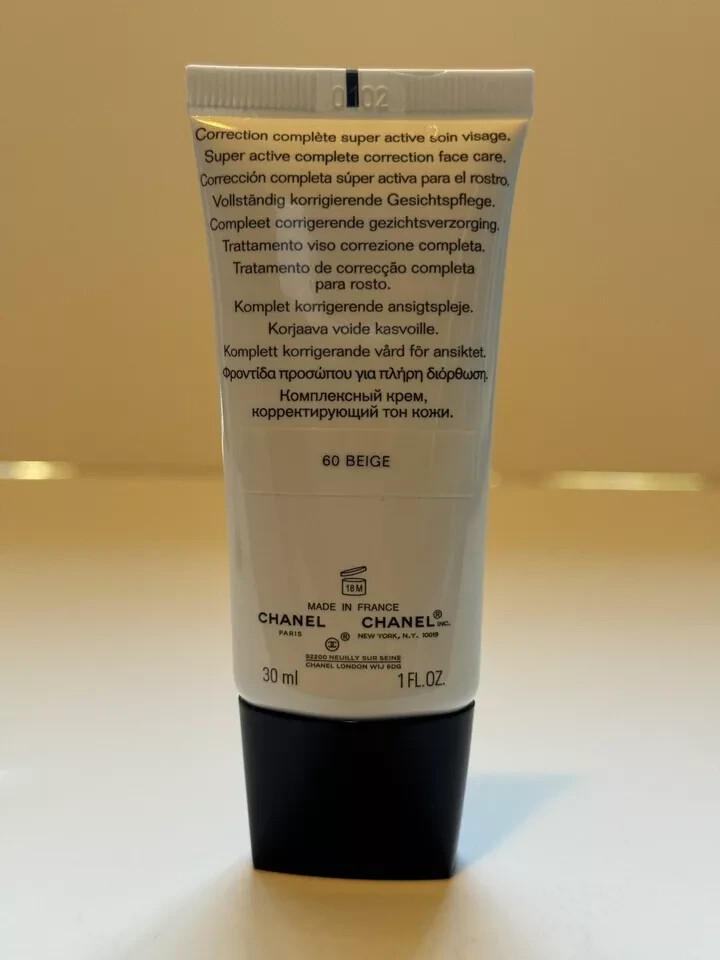 CHANEL CC CREAM 60-BEIGE SUPER ACTIVE CORRECTION SUNSCREEN SPF 50