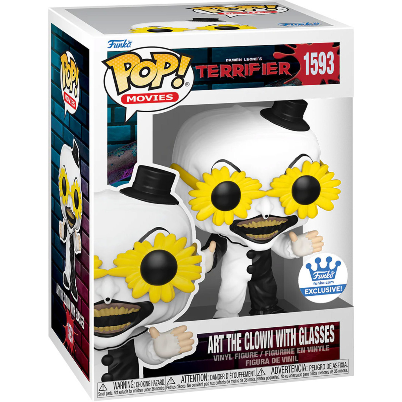 Terrifier - Art the Clown with Glasses (Funko Shop Exclusive) #1593 - Funko Pop!