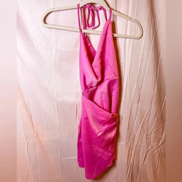 Princess Polly Ensley Mini Dress Pink - wrap dress - summer dress | eBay