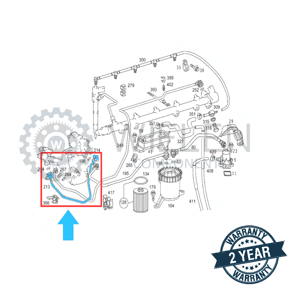 GuusCar Tubo Carburante Per Mercedes-Benz Classe C/E/ML/S - Ricambio A6110703432, 2 Anni Garanzia - Foto 8