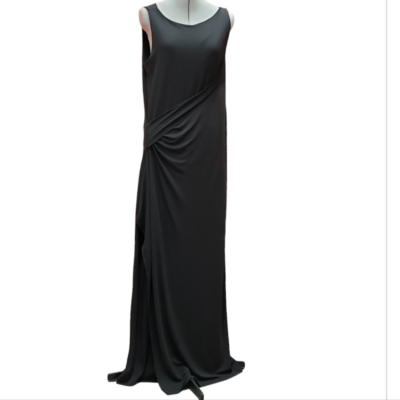black dress with long sheer sleeves Larissa 2 Merino Wool Turtleneck Sweater Dress with Sheer Sleeve Cuffs