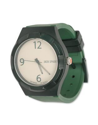 Jack Spade 302560 Tonal Color Block Watch Wuru072 Green Silicone