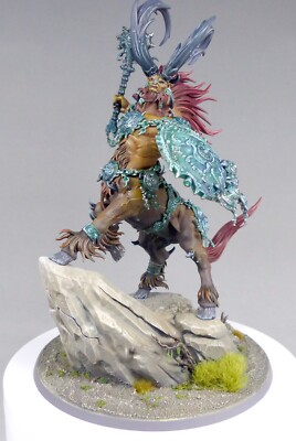 Figurine Warhammer 40K Peinte – Kragnos, Centaure, Géant, Masse, Bouclier, Chèvre – Age Of Sigmar – Démon Du Chaos