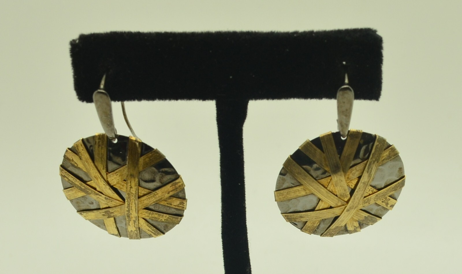 Sterling Silver Circular Decorative Pattern Dangl… - image 2