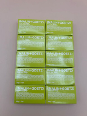 MALIN+GOETZ Lime Bar Soap Travel Size 1 oz Hand & Body Soap of NEW YORK 10 PACK