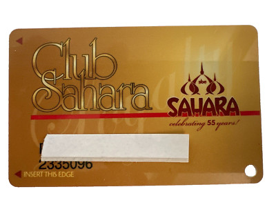 Sahara Casino Hotel Player Rewards Gold Slot Card Las Vegas Nevada